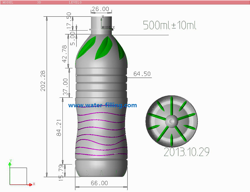 500ml mineral bottled water