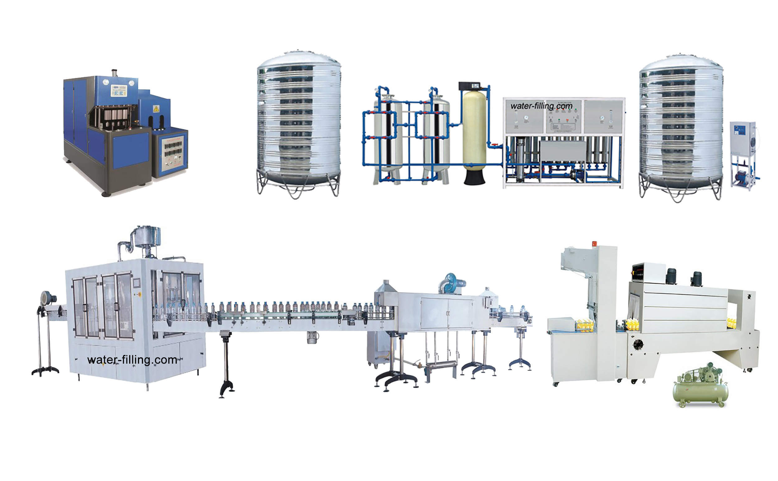 2500BPH SEMI WATER BOTTLING PRODUCTION LINE FOR SALES Water Filling